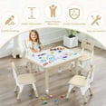 thumbnail image 5 of Toddler Table and Chair Set, Height Adjustable-Upgrade Kids Desk and 4 Chairs for Ages 3-8, Children's Multi-Activity Table with Graffiti Desktop and Marble Pattern for Home/Daycare/Classroom, 5 of 7