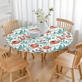 thumbnail image 3 of Pioneer Flower Floral Print Pattern Round Fitted Tablecloth with Elastic Edge,Dining Table Cover Waterproof,Outdoor Round Tablecloth for Camping,Dining,Indoor and Outdoor, 3 of 7