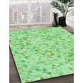 thumbnail image 3 of Ahgly Company Machine Washable Indoor Square Transitional Jade Green Area Rugs, 7' Square, 3 of 7