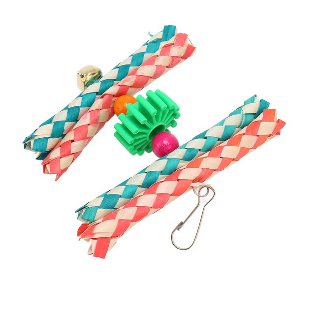 Juego de juguetes para columpio de loro ANGGREK Juguete para masticar colorido para pájaros