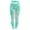 Green, variant on Augper Women Yoga Pants Girls Leggings Skinny Gradient Color Printed High Waist Stretchy Tights Trouser