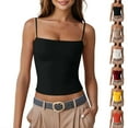 thumbnail image 2 of Fengactive Women's Double Lined Basic Tank Top Adjustable Spaghetti Straps Sleeveless Camisole Shirts, 2 of 7