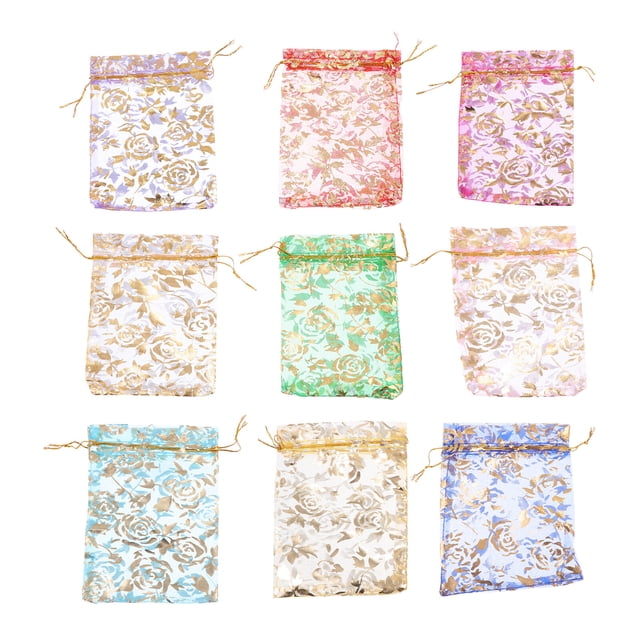 100pcs Joyería de mano Artículos pequeños Bolsa de almacenamiento Bolsas de embalaje de regalo multifuncional