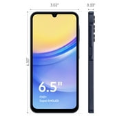 Samsung Galaxy A15 5G A Series Cell Phone, Factory Unlocked Android Smartphone, 128GB w/Expandable Storage, Long Battery Life, 50MP Camera, 6.5 Infinite Display Screen, US Version, 2024, Blue Black