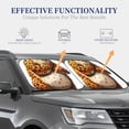 thumbnail image 4 of JUNZAN Cartoon Cheetah With Attitude Pattern Car Windshield Sun Shade | Reflective Sunshade | Foldable 2-Piece Sun Shield Protect Your Car | Fits Sedans, SUVs, Hatchbacks-Small, 4 of 6
