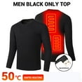 thumbnail image 1 of Men Women Heated Underwear Top with Pants Set Washable USB Charging Electric Thermal Heating Insulated Clothes with 3 Level Temperature Setting Cold-Proof Underwear Outdoor Winter Heating, 1 of 5