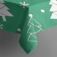 thumbnail image 4 of Green Christmas Tree Pattern Rectangle Tablecloth 60"x120",Waterproof Polyester Rectangle Table Cloth, Wipeable Spillproof Polyester Tablecloth for Dining, Camping, Indoor and Outdoor, 4 of 6