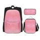 thumbnail image 1 of Easygdp Sparkly Pink Glitter Mochila para Niños y Niñas con Set de Caja de Almuerzo y Estuche para Lápices 3 en 1, Mochila Escolar Estampada para Adolescentes, 1 of 7