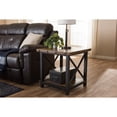 thumbnail image 5 of Baxton Studio Herzen Rustic Industrial Style Antique Black Textured Finished Metal Distressed Wood Occasional End Table, 5 of 6