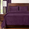 SIScovers Draper Plum Soft Chenille-Like Fabric 6-Piece Duvet Cover Set Queen Adult, Teen & Dorm 6 Piece