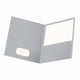 thumbnail image 1 of Carpetas Oxford de dos bolsillos, papel texturizado, tamaño carta, gris, capacidad para 100 hojas, caja de 25 (57505EE), 1 of 3