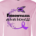 thumbnail image 4 of Inktastic Fibromyalgia Awareness Butterfly Ribbon Long Sleeve T-Shirt, 4 of 5