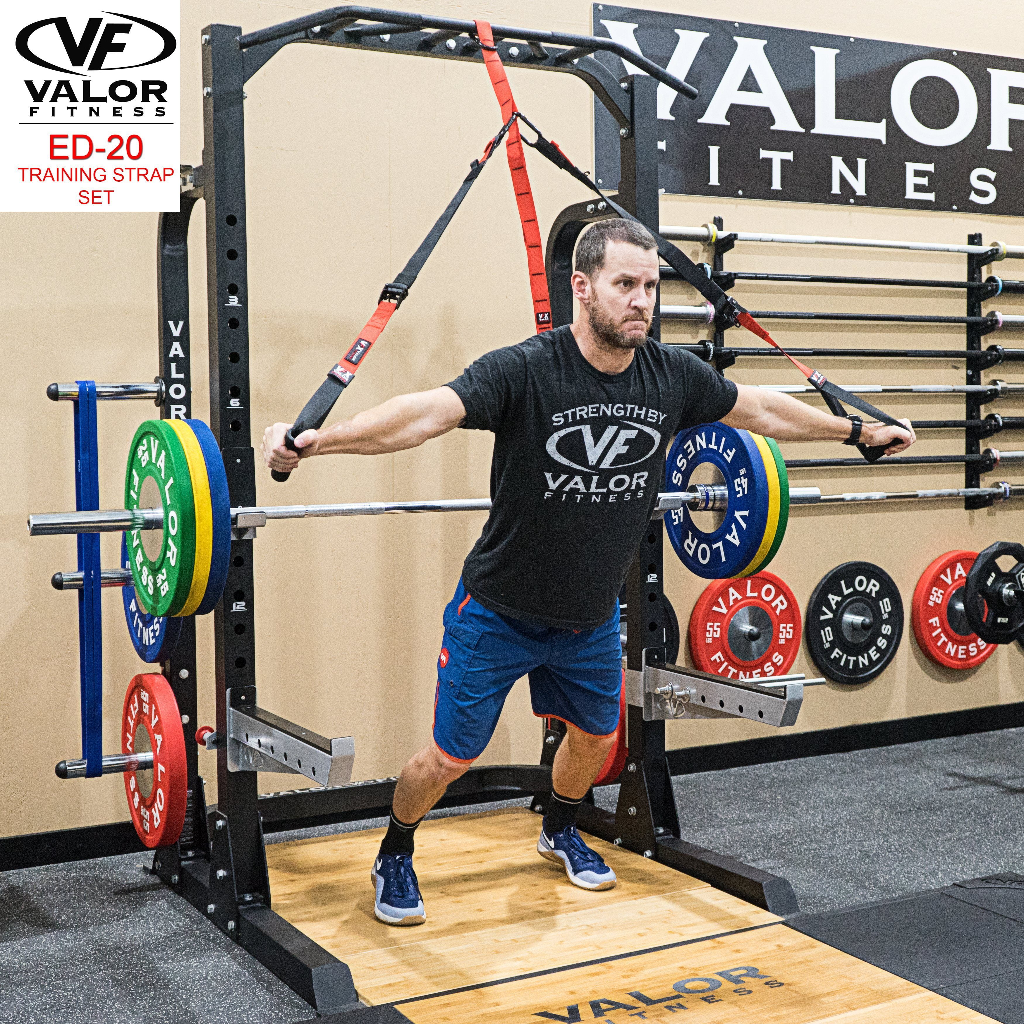 Valor Fitness Adjustable Bodyweight Suspension Strength Training Resistance Straps With Storage Bag - Portable VFX Full Body Home Gym Workout
