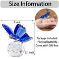 thumbnail image 2 of Mariposa voladora de cristal con Base de bola figurita arte colección de vidrio ornamento estatua Animal pisapapeles Afortunado Sencillez, 2 of 5
