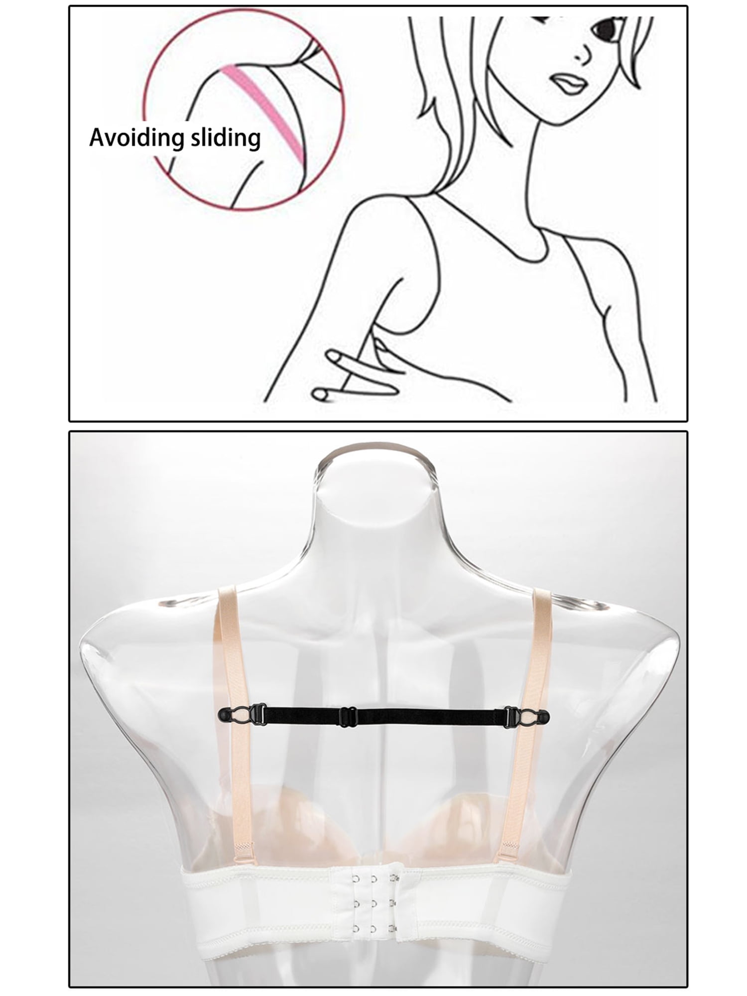 4pcs/Set Bra Strap Clips & Shoulder Straps Holders, Invisible Anti-Slip
