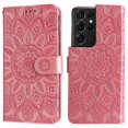 thumbnail image 1 of Funda tipo cartera GANGXUN para Samsung Galaxy S21 Ultra , diseño girasol, cuero PU, soporte, cierre magnético, tarjetero, 1 of 5
