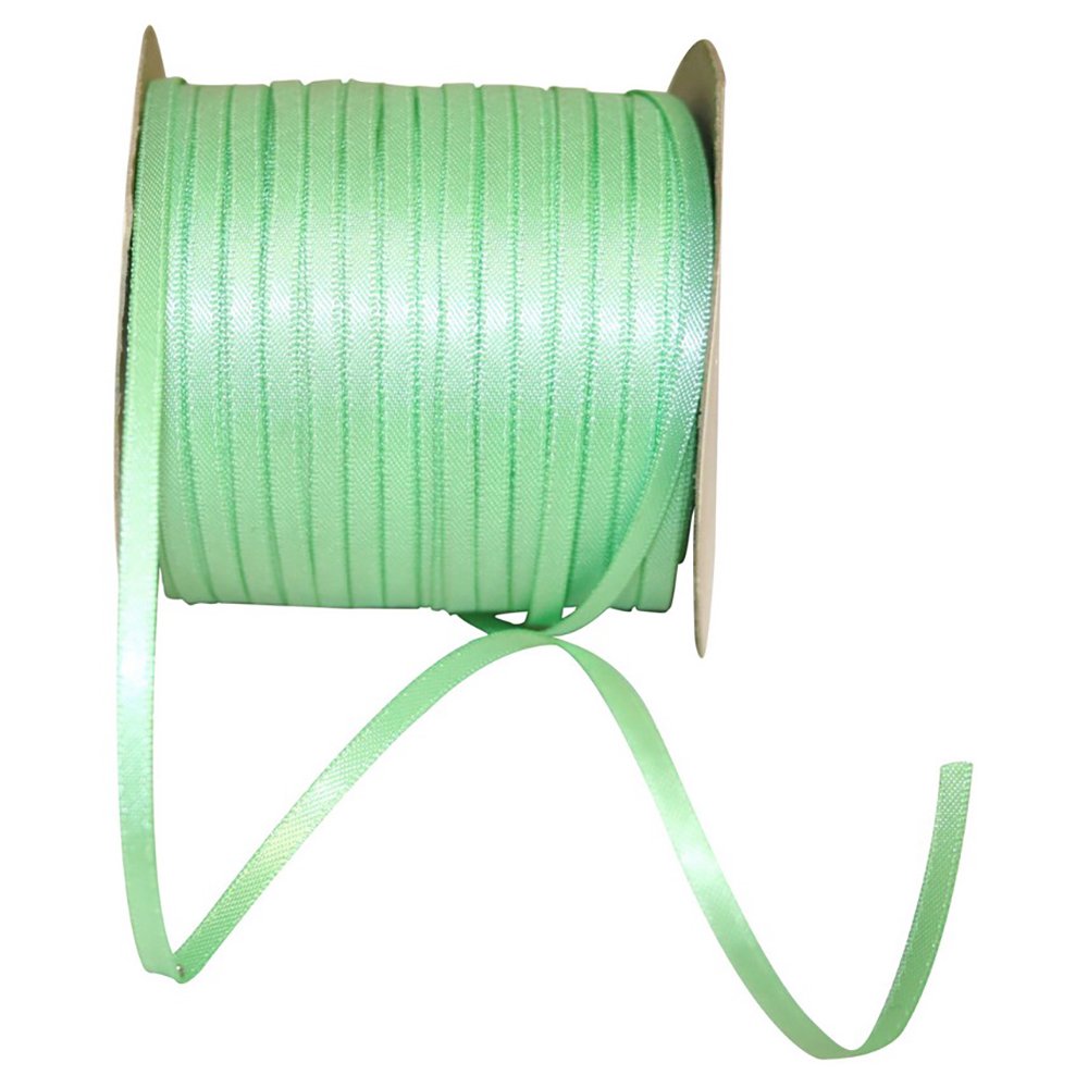 The Ribbon Roll T495005618C, Double Face Satin Dfs Ribbon, Mint