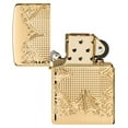 thumbnail image 6 of Zippo Lucky Clover Design Armor High Polish Gold Plate Pocket Lighter, 6 of 8