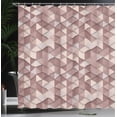 thumbnail image 3 of Ambesonne Geometric Shower Curtain, Abstract Retro Modern Art, 69"Wx75"L, Pale Salmon, 3 of 4