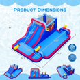 thumbnail image 4 of Patiojoy Bounce House 2-in-1 Inflatable Bouncing Castle with Climbing Wall Cannons Splash Pool and Water Slide, 4 of 10