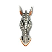 Wooden Tribal African Giraffe Mask Hand Carved Wall Plaque Hanging Home Decor Accent Sculpture Decoration Handmade Handcrafted Pearl Motif Size: 12" tall x 5" wide x 1.5" deep