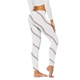 thumbnail image 2 of Gibobby Medias Termicas Afelpadas de Forro Polar Mallas con estampado de béisbol de a la moda para mujer, mallas deportivas de Yoga con Control para mujer(Blanco,G), 2 of 5