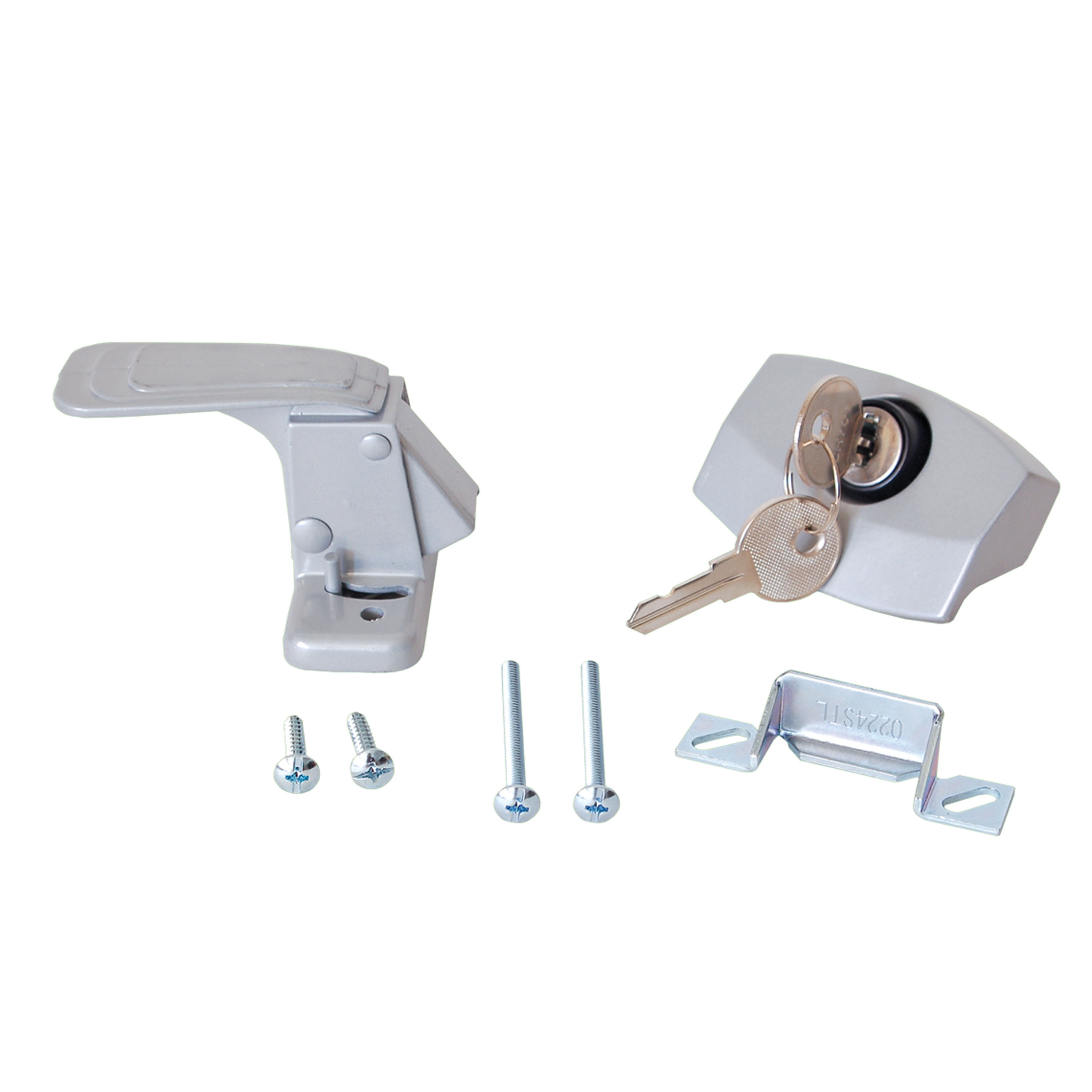 RV Designer E311 Locking Camper Door Latch Gray