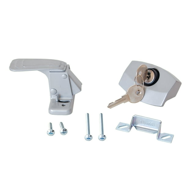 RV Designer E311 Locking Camper Door Latch Gray