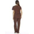 thumbnail image 2 of Conjuntos de uniforme médico para mujer Uniformes médicos de seis bolsillos (cuello en V con pantalón cargo), 2 of 5