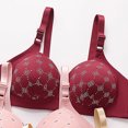 thumbnail image 5 of ATENAR Womens Bras,Wireless Bras for Women,Bras for Women,Soft,Stretch Fabric,Solid,Nylon,Spandex,Red,M, 5 of 9
