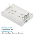 thumbnail image 4 of Uxcell 10Pin 1.2"x1.7"x0.3" Common Cathode 3.6V LED Display Digital Tube Red 10 Pack, 4 of 6