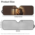thumbnail image 5 of HUIACONG Brown Lion Sun Shade Windshield for 2018-2024 Jeep Wrangler JL JLU & Gladiator JT, Sunshades Heat Shield, Aluminum Foil Triple Laminate Structure, Silver, 5 of 6