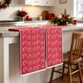 thumbnail image 4 of Tyidzon 2 Pcs Christmas Hand Towels, 15.7 x 23.6 in Candy Cane Decorative Towels for Kitchen and Bathroom, Red, 4 of 7