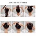 thumbnail image 3 of Vogacara 3 piezas de línea de cabello Artificial para mujeres, fabricante de moños para el cabello, portátil, flexible, para niñas, damas, baile, Cuidado del cabello Vogacara CE015016-00B, 3 of 6