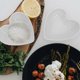 thumbnail image 3 of Ceramic Dish 4Pcs White Heart-Shaped Sauce Dipping Bowl Versatile Decor for Kitchen, 3 of 4