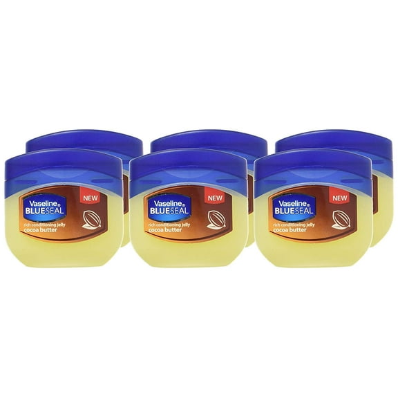 Vaseline Rich Conditioning Petroleum Jelly, Cocoa Butter, 3.4 Ounce / 100 Ml (Pack of 4)