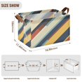 thumbnail image 7 of Yayeee Foldable Storage Basket for Shelves with Handles Waterproof Cloth Bins, Retro Colorful Stripes, 7 of 7