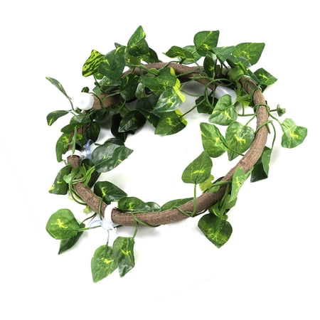 1Pc Vine Reptile Rattan, 3.28Ft Caple Box Rain Forest Landscaping Simulation Plant Rattan Large, Reptile Climbing Branch For Lizards, Tree Frogs, Geckos, Tortoise