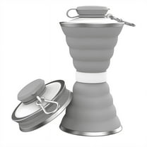 WEISIPU Collapsible Water Bottle - 500ml/17oz Camping Cup with Carabiner, Foldable Water Bottle BPA Free Soft Flask