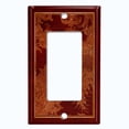 thumbnail image 5 of Metal Light Switch Plate Cover Elegant Burgundy Floral Damask Frame FRA038, 5 of 13