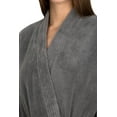 thumbnail image 3 of TowelSelections Women's Soft Plush Robe Fleece Kimono Spa Bathrobe Large/X-Large Frost Gray, 3 of 6