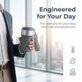 thumbnail image 3 of REGALWOVEN 17 oz Tumbler, Stainless Steel Insulated Water Bottle, with Lid Straw and Handle, Reusable Cup Keeps Hot and Cold Gray 1, 3 of 5