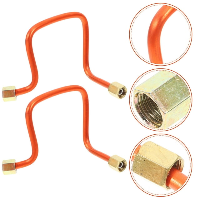 VERDANVERSE 2Pcs Compressor Tube Durable Construction Stainless Steel Pipe for Laboratory Use Industrial Users