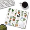 thumbnail image 4 of Mouse Pad, Square Personalized Computer Mouse Pads with House Plants Design, Washable Mouse Mat with Lycra Cloth, Office Home Non-Slip Rubber Base Mousepad, 4 of 6