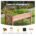 Raised Garden Bed, 3.9x1.9x2.5ft Wooden Planter Box - Elevated Outdoor ...