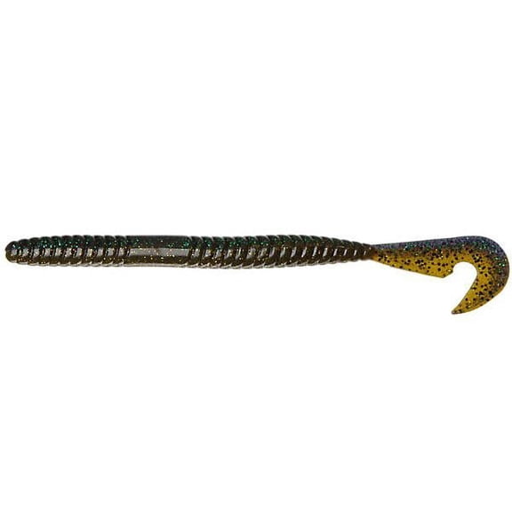 Gambler Burner Worm Soft Plastic Cut Tail Worm (Gold Rush, 6 inch)