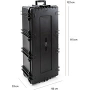 B&W International Type 7300 Waterproof Hard Case Equipment Protection, Empty, Black