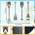 thumbnail image 5 of ESTART 4 Pcs Metal Paddle Home Wall Decor Nautical Canoe Oar Wall Art Decor Vintage Ornaments Hanging Wall Sculpture Indoor Outdoor for Ocean Lovers Bathroom Bedroom Home Decoration (Light Gray), 5 of 10