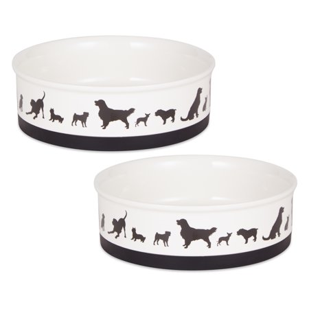 UPC: 0072456143938 | Pet Bowl Dog Show Large 7.5Dx2.4H (Set of 2)