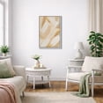 thumbnail image 3 of Framed Canvas Print Neutral Abstract Wall Art Beige MInimalist Decorative for Living Room Bedroom - 24"x36" WHITE, 3 of 8